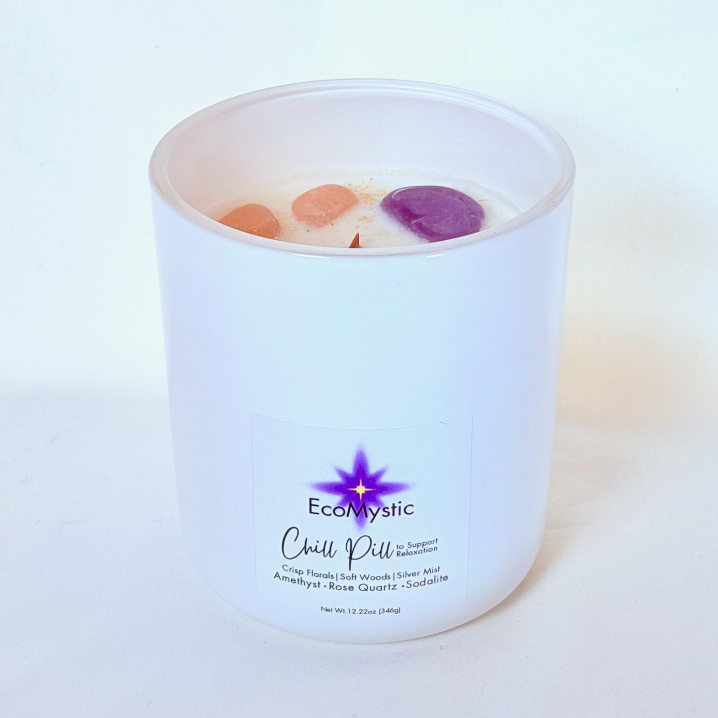 Chill Pill | Crystal Candle to Support Relaxation | 12.22oz