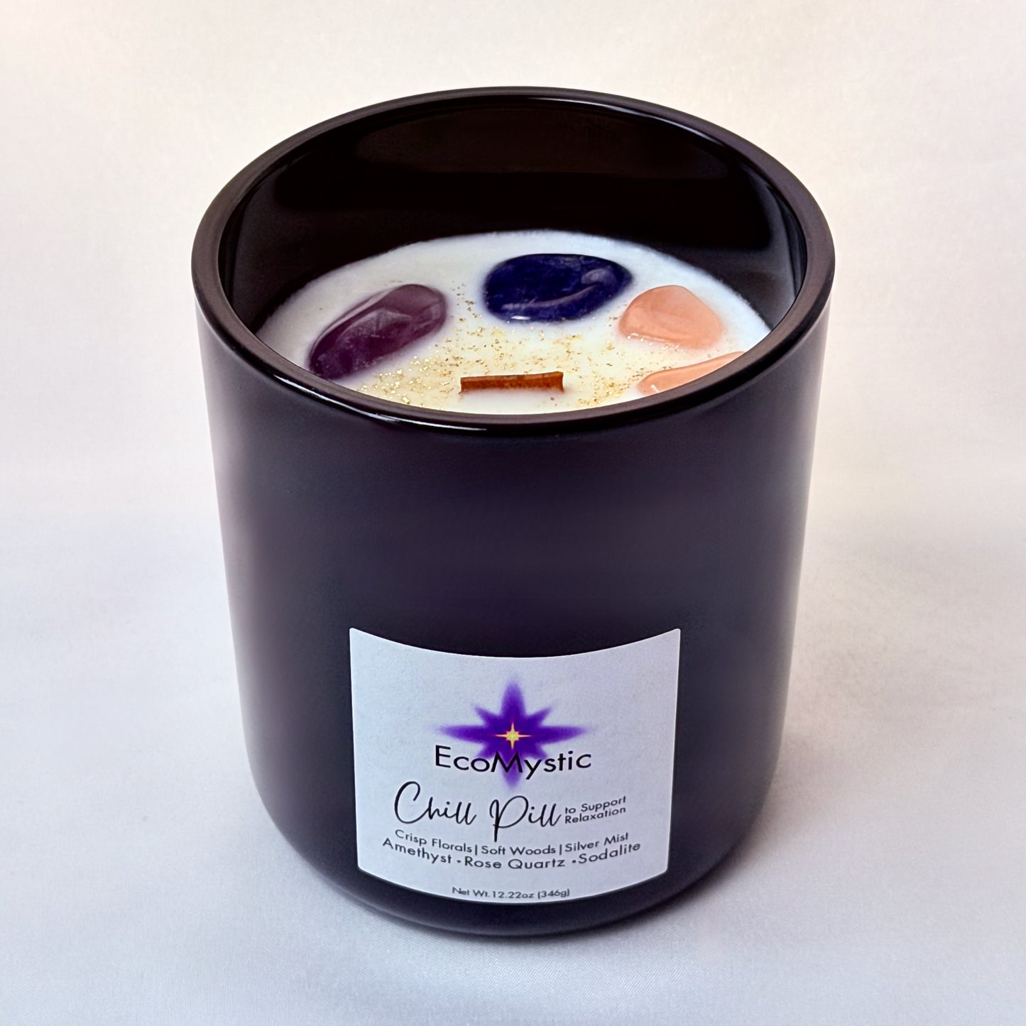 Chill Pill | Crystal Candle to Support Relaxation | 12.22oz