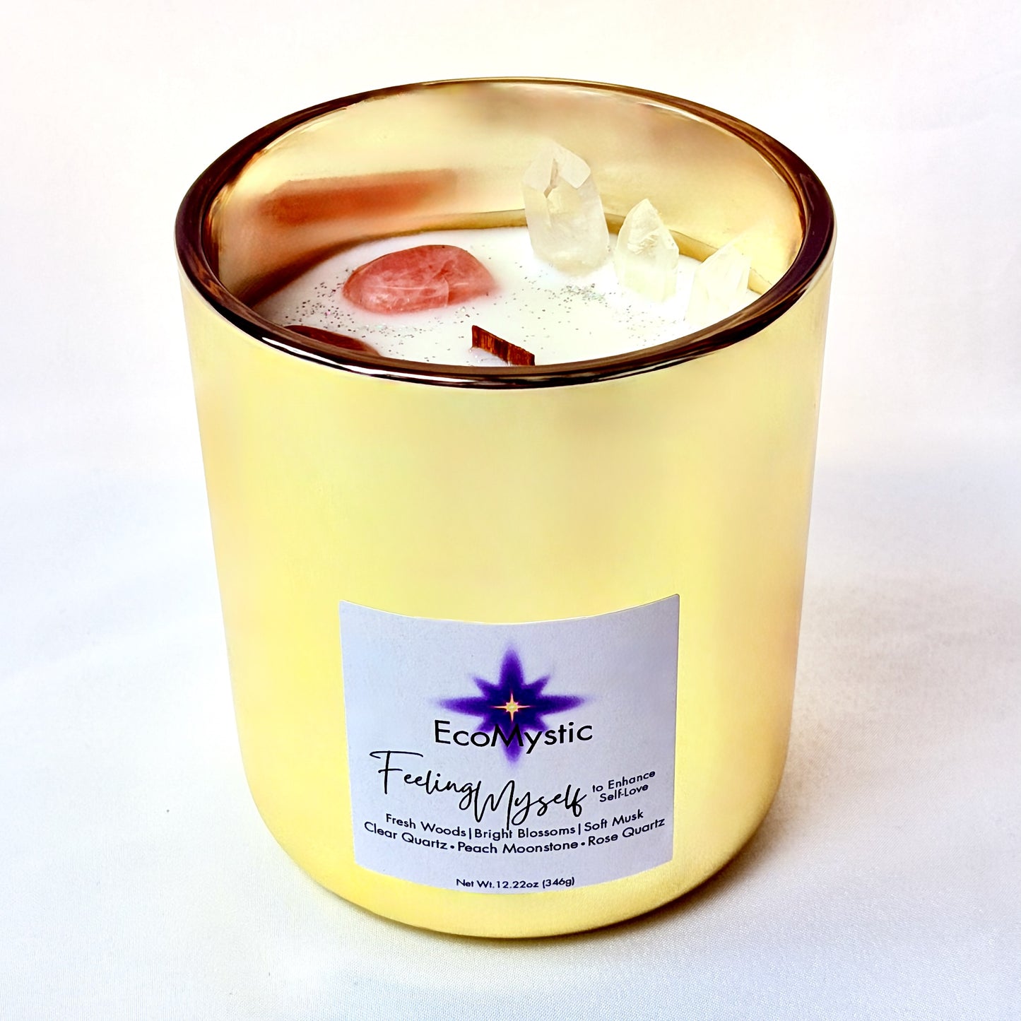 Feeling Myself | Crystal Candle for Self-Love | 12.22oz