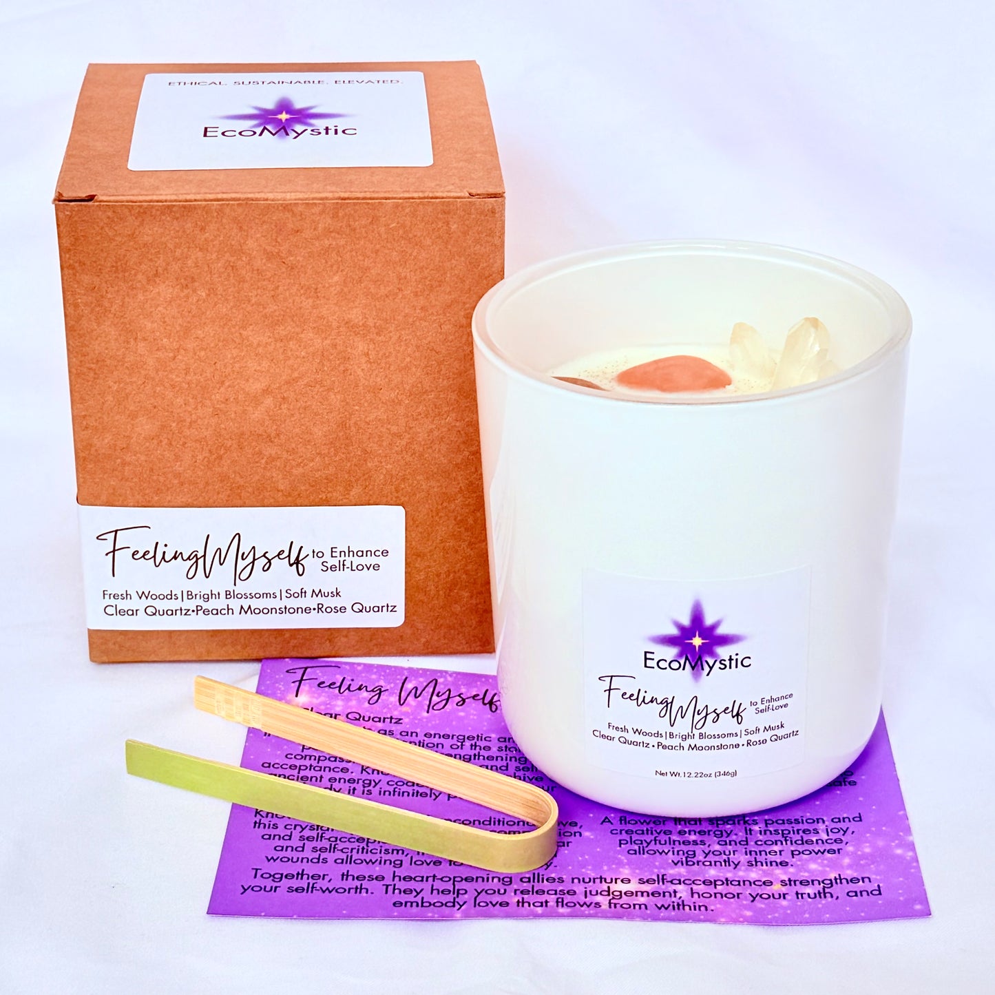 Feeling Myself | Crystal Candle for Self-Love | 12.22oz
